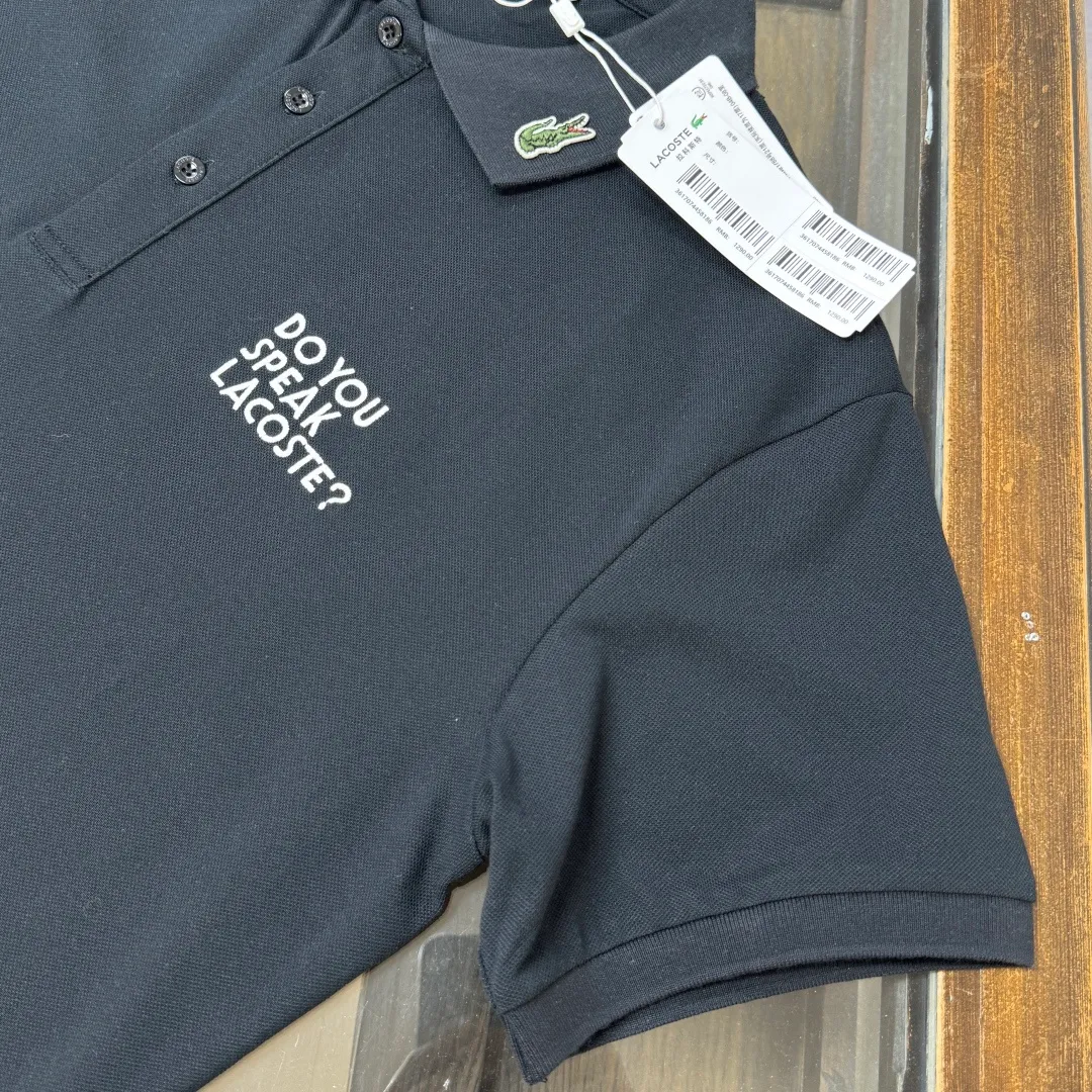 C🌟LACOSTE 2026 New Arrival polo ～ ✅ Same Style～ ， ！ ， ！ ！ ， ， ， ， 👍 ：Black White Khaki Green Size：M L XL XXL 3XL（ ！）